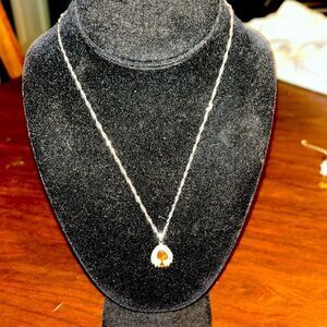 Gold Coast Citrine Cubic Zircon Pendent Necklace